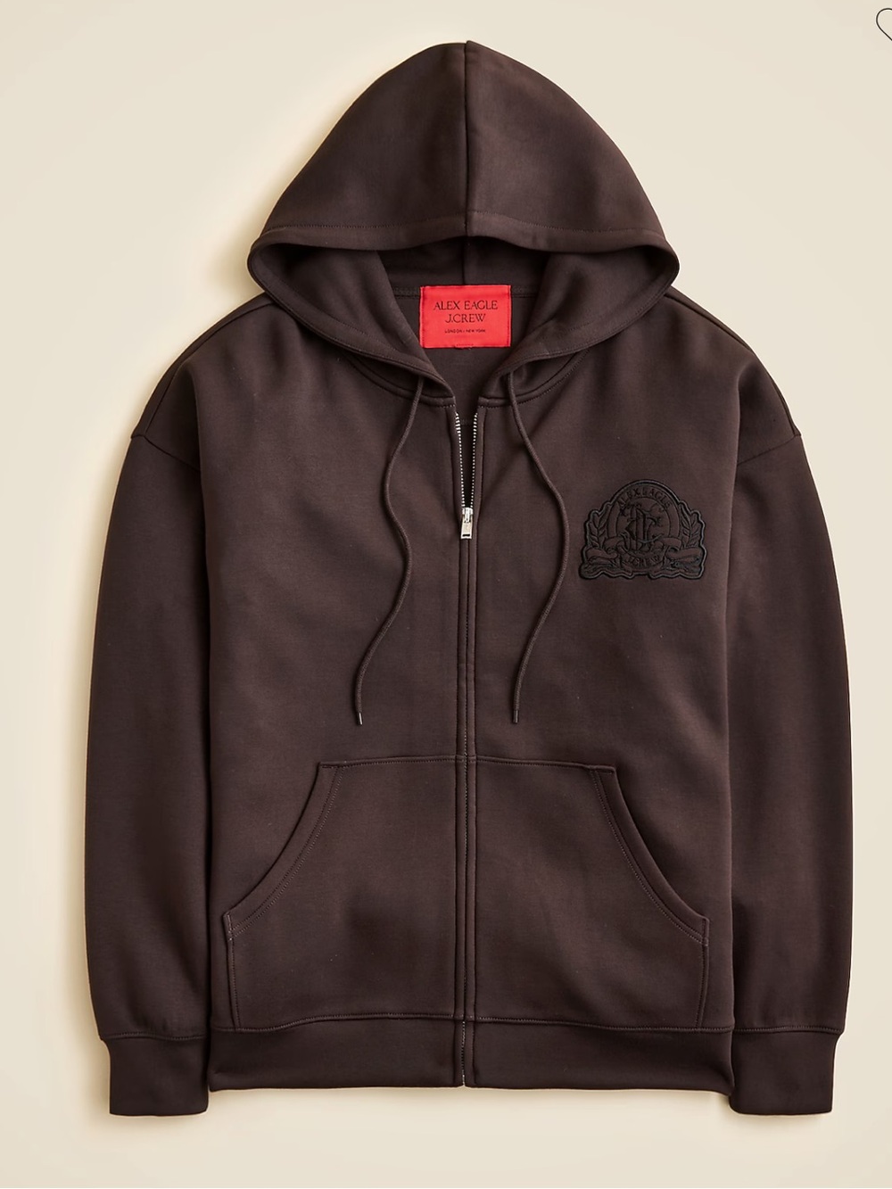 NWT Alex Eagle X J.Crew scuba-knit full-zip hoodie - Size small